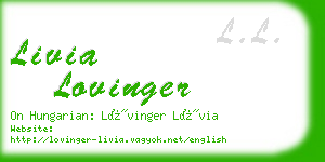 livia lovinger business card